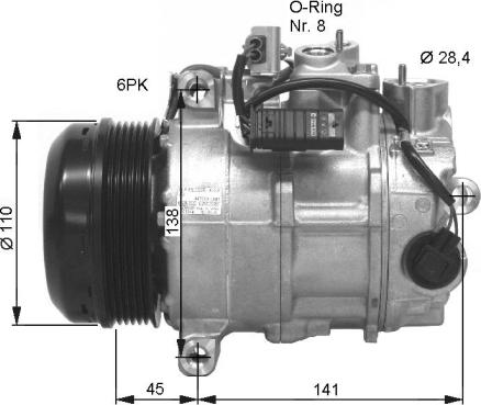 NRF 32676G - Компрессор кондиционера autospares.lv