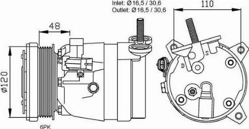 NRF 32678G - Компрессор кондиционера autospares.lv