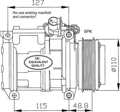 NRF 32048 - Компрессор кондиционера autospares.lv