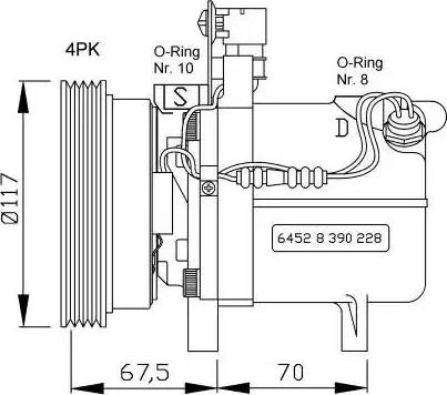 NRF 32055G - Компрессор кондиционера autospares.lv