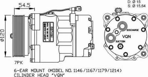 NRF 32056G - Компрессор кондиционера autospares.lv