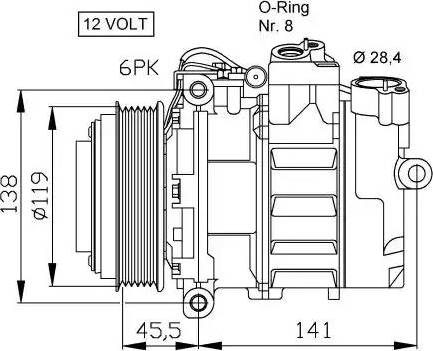 NRF 32053G - Компрессор кондиционера autospares.lv