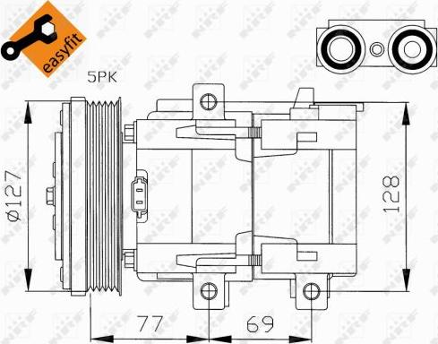 NRF 32061G - Компрессор кондиционера autospares.lv