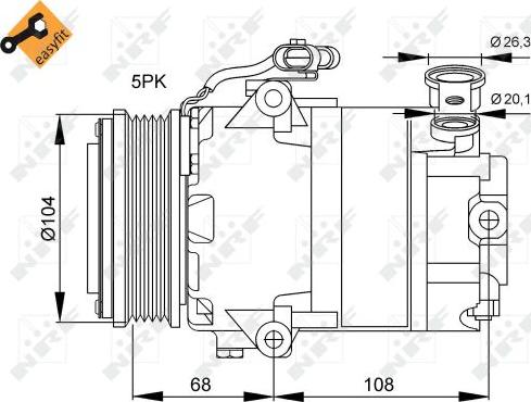 NRF 32082 - Компрессор кондиционера autospares.lv