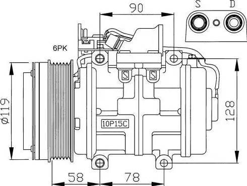 NRF 32039G - Компрессор кондиционера autospares.lv