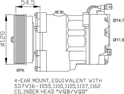 NRF 32033G - Компрессор кондиционера autospares.lv