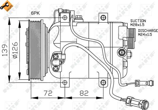 NRF 32027 - Компрессор кондиционера autospares.lv