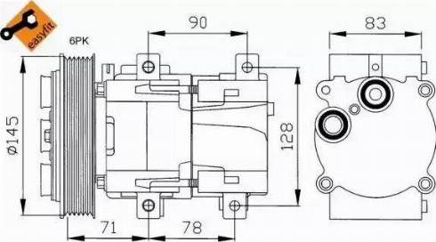 NRF 32076G - Компрессор кондиционера autospares.lv