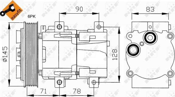 NRF 32076 - Компрессор кондиционера autospares.lv