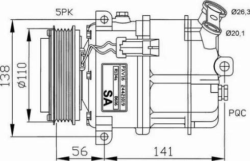 NRF 32190G - Компрессор кондиционера autospares.lv