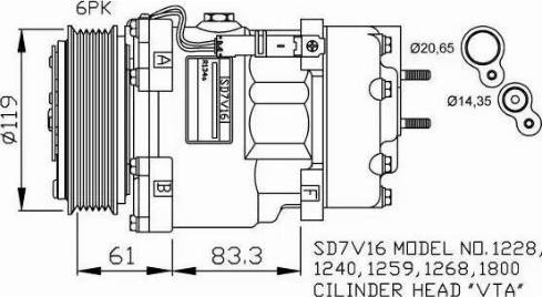 NRF 32198G - Компрессор кондиционера autospares.lv