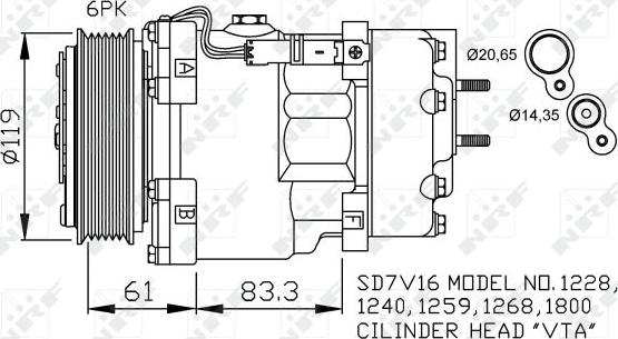 NRF 32198 - Компрессор кондиционера autospares.lv