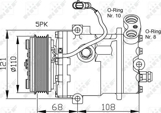 NRF 32197 - Компрессор кондиционера autospares.lv