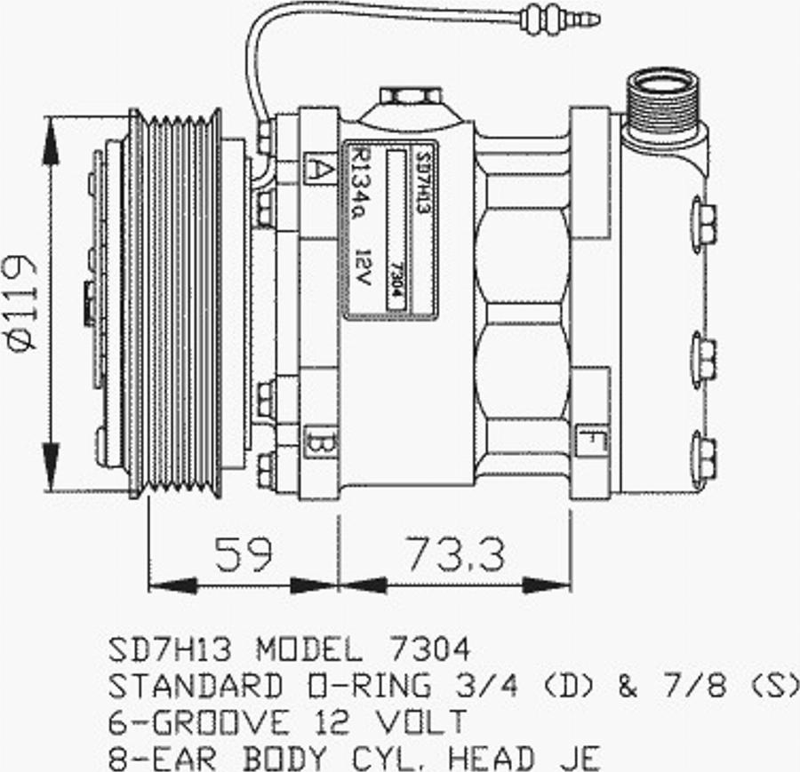 NRF 32140 - Компрессор кондиционера autospares.lv