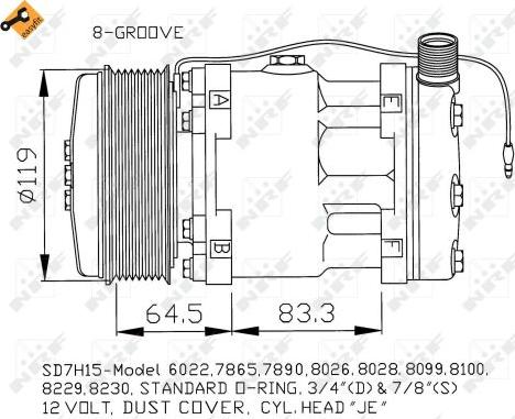 NRF 32142 - Компрессор кондиционера autospares.lv