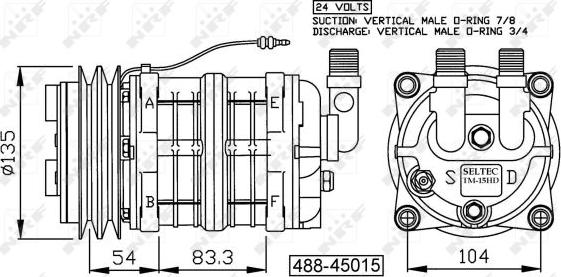 NRF 32157G - Компрессор кондиционера autospares.lv