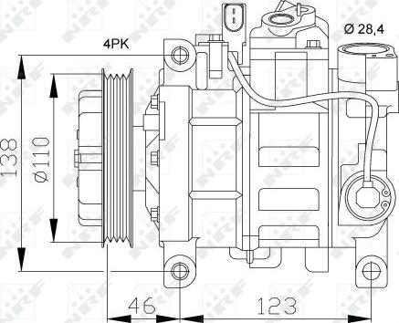 NRF 32105 - Компрессор кондиционера autospares.lv