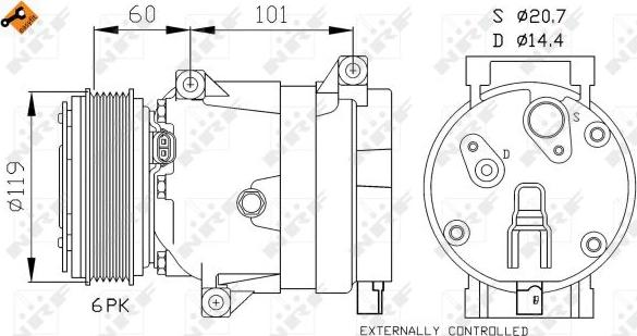 NRF 32101 - Компрессор кондиционера autospares.lv