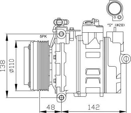 NRF 32116G - Компрессор кондиционера autospares.lv