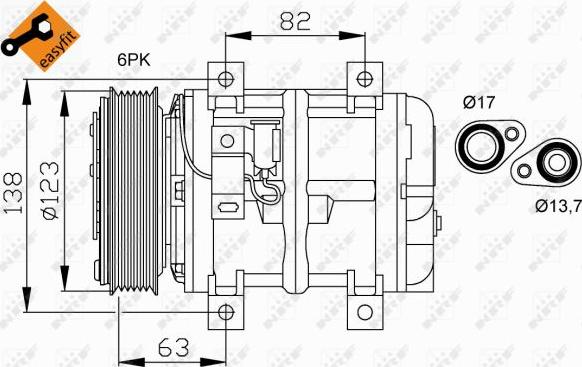 NRF 32112 - Компрессор кондиционера autospares.lv