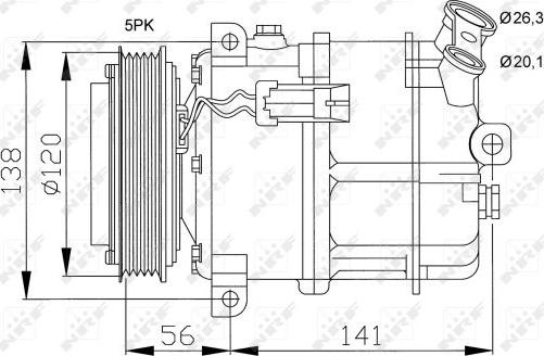 NRF 32117 - Компрессор кондиционера autospares.lv