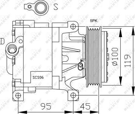 NRF 32183G - Компрессор кондиционера autospares.lv