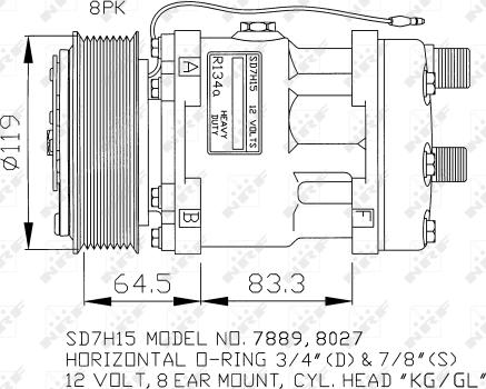 NRF 32133 - Компрессор кондиционера autospares.lv