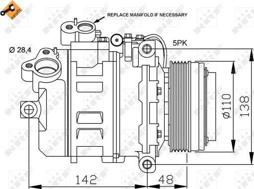 NRF 32123 - Компрессор кондиционера autospares.lv