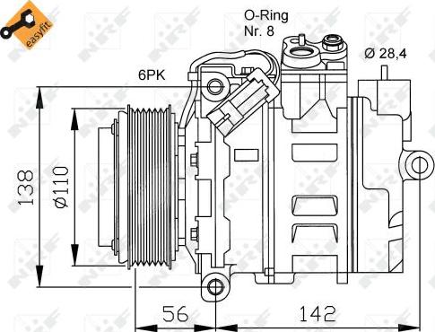 NRF 32178 - Компрессор кондиционера autospares.lv