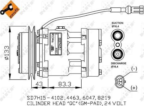 NRF 32808G - Компрессор кондиционера autospares.lv