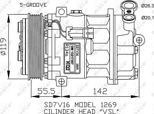 NRF 32818G - Компрессор кондиционера autospares.lv