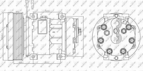 NRF 32885G - Компрессор кондиционера autospares.lv