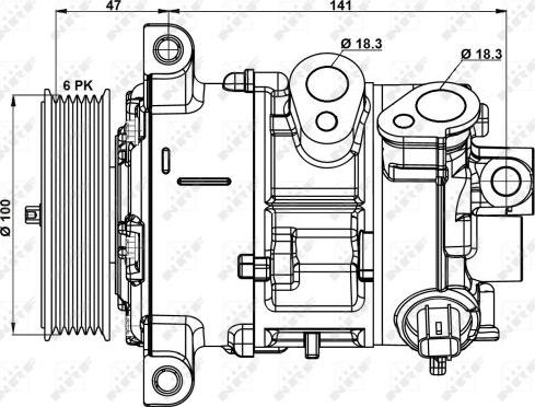 NRF 32882 - Компрессор кондиционера autospares.lv