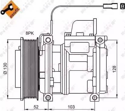 NRF 32824G - Компрессор кондиционера autospares.lv