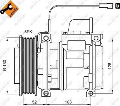 NRF 32824 - Компрессор кондиционера autospares.lv