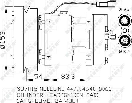 NRF 32879 - Компрессор кондиционера autospares.lv