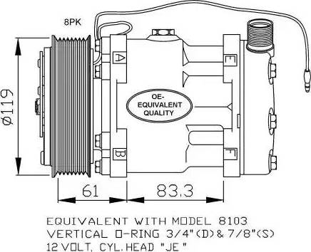 NRF 32875 - Компрессор кондиционера autospares.lv