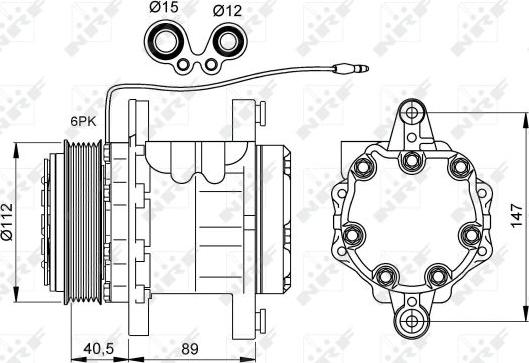 NRF 32878 - Компрессор кондиционера autospares.lv