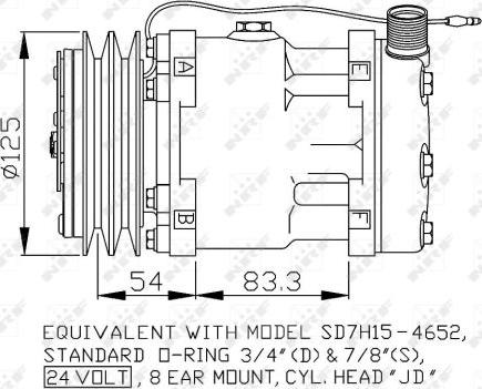 NRF 32873 - Компрессор кондиционера autospares.lv