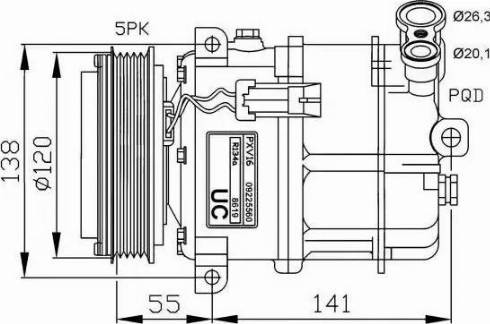 NRF 32313G - Компрессор кондиционера autospares.lv