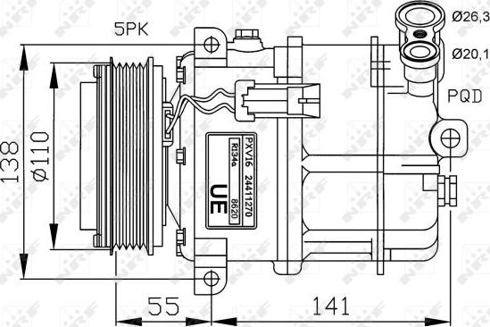 NRF 32312G - Компрессор кондиционера autospares.lv