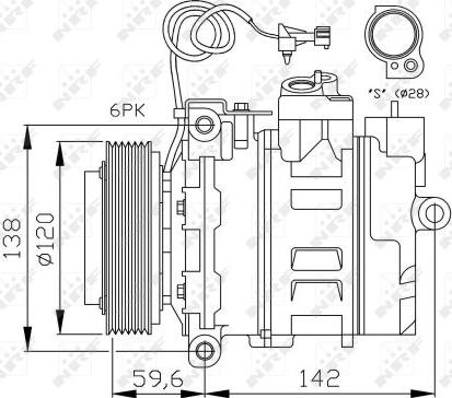 NRF 32377 - Компрессор кондиционера autospares.lv