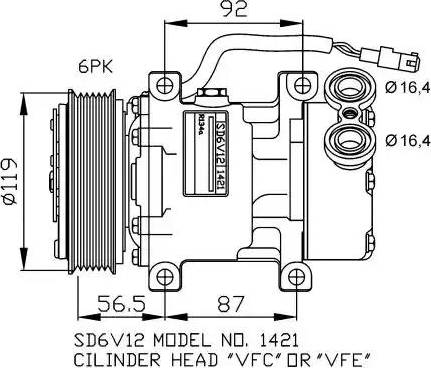 NRF 32244G - Компрессор кондиционера autospares.lv