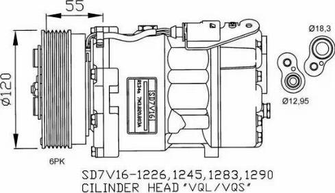 NRF 32255G - Компрессор кондиционера autospares.lv
