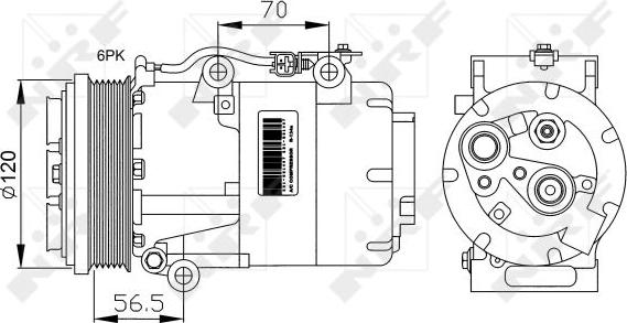 NRF 32250G - Компрессор кондиционера autospares.lv