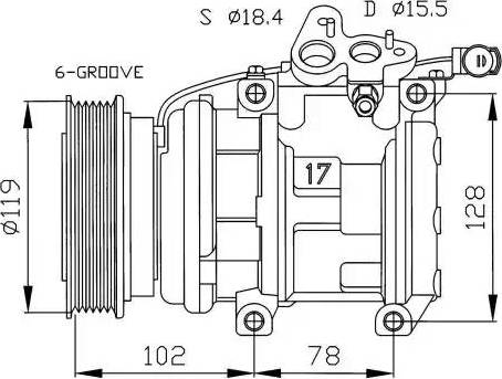 NRF 32257G - Компрессор кондиционера autospares.lv