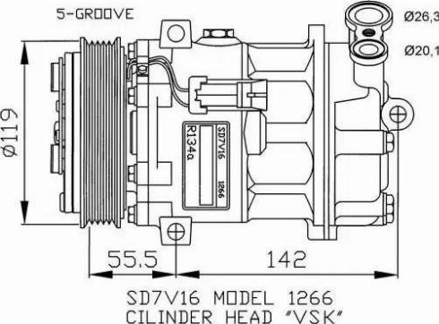 NRF 32269G - Компрессор кондиционера autospares.lv