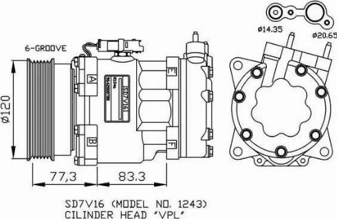 NRF 32266G - Компрессор кондиционера autospares.lv