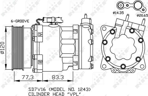 NRF 32266 - Компрессор кондиционера autospares.lv