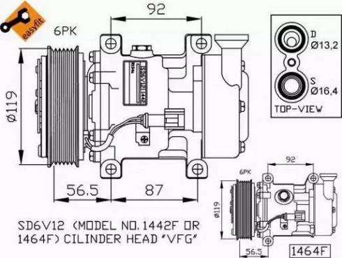 NRF 32260G - Компрессор кондиционера autospares.lv